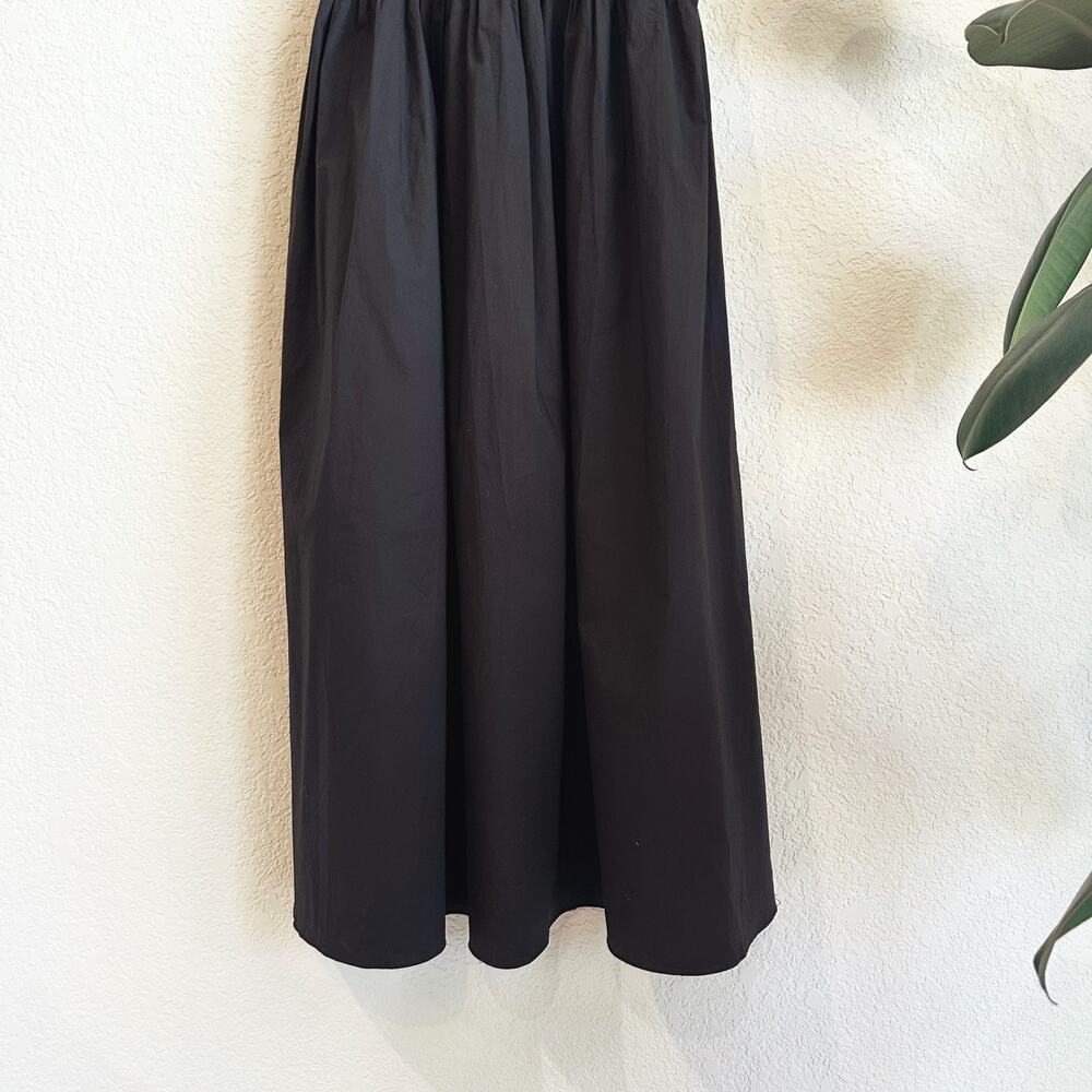 Hill House Akilah Nap Midi Dress XS Black Cottage Regencycore Smocked Ruffle - Picture 4 of 9